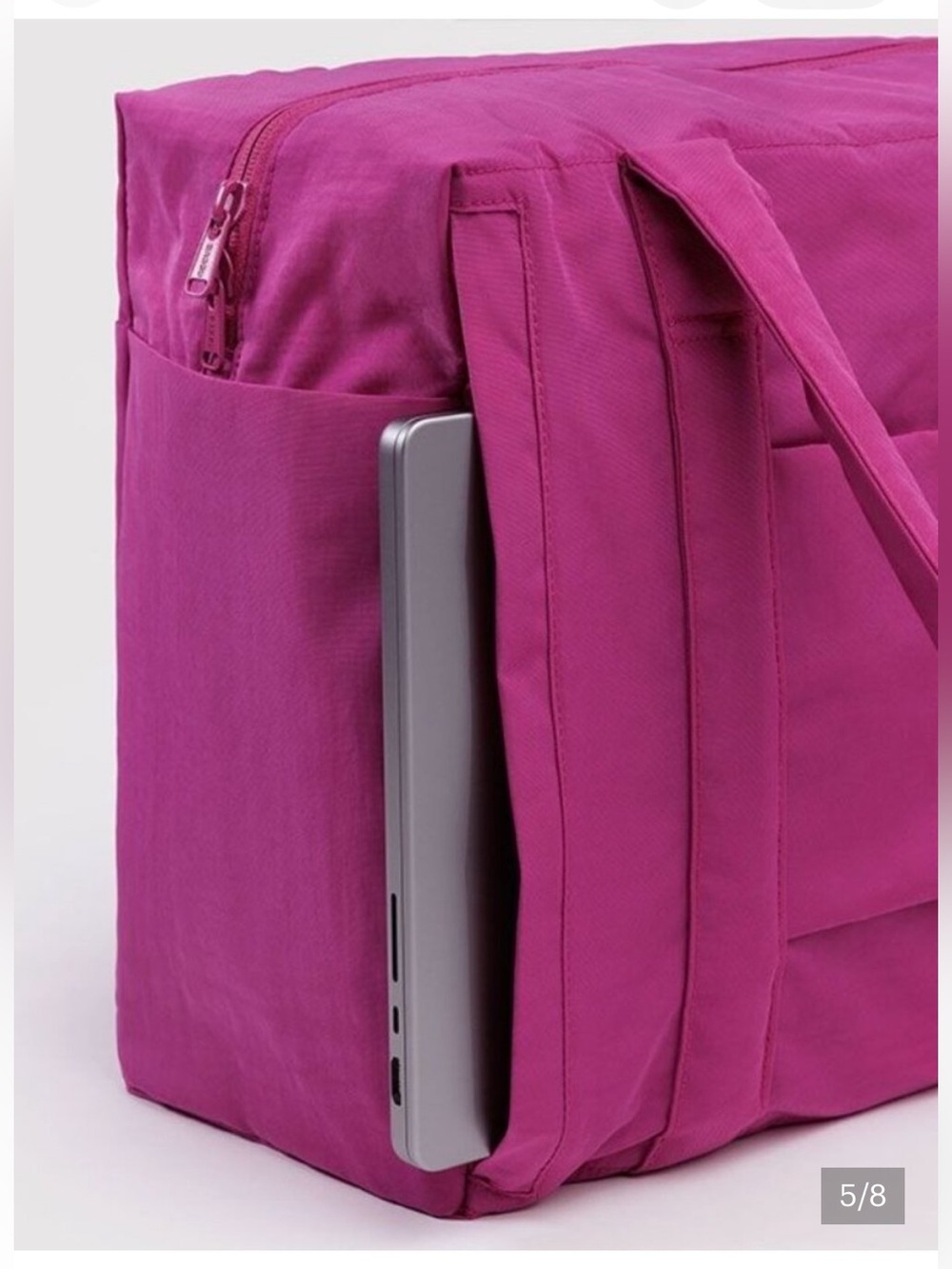 BAGGU Small Cloud Carry On in Deep Fuchsia - Picture 3 of 11